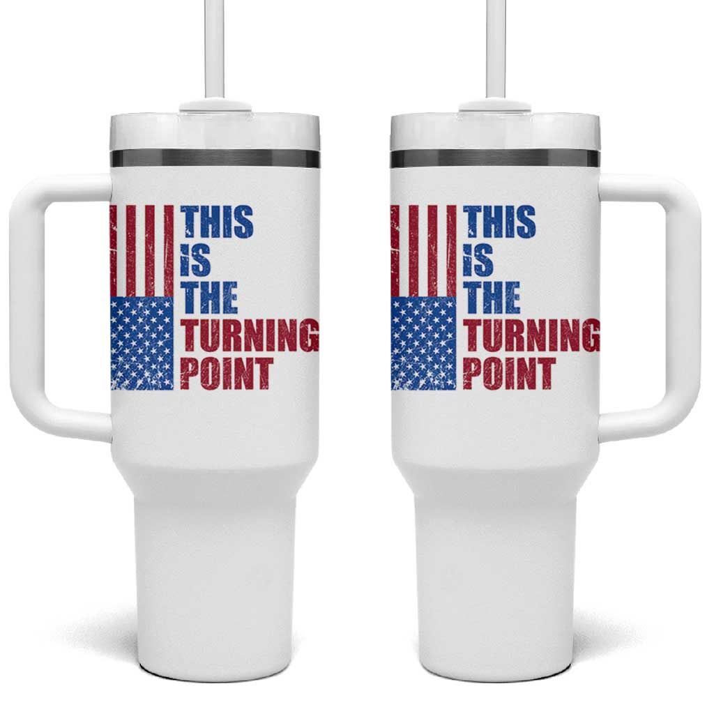 This is The Turning Point Tumbler With Handle USA Flag Patriotic Freedom Conservative - Wonder Print Shop
