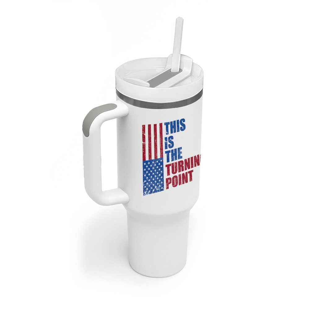 This is The Turning Point Tumbler With Handle USA Flag Patriotic Freedom Conservative - Wonder Print Shop