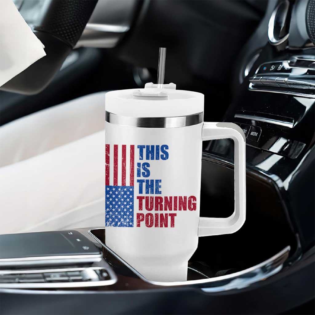 This is The Turning Point Tumbler With Handle USA Flag Patriotic Freedom Conservative - Wonder Print Shop