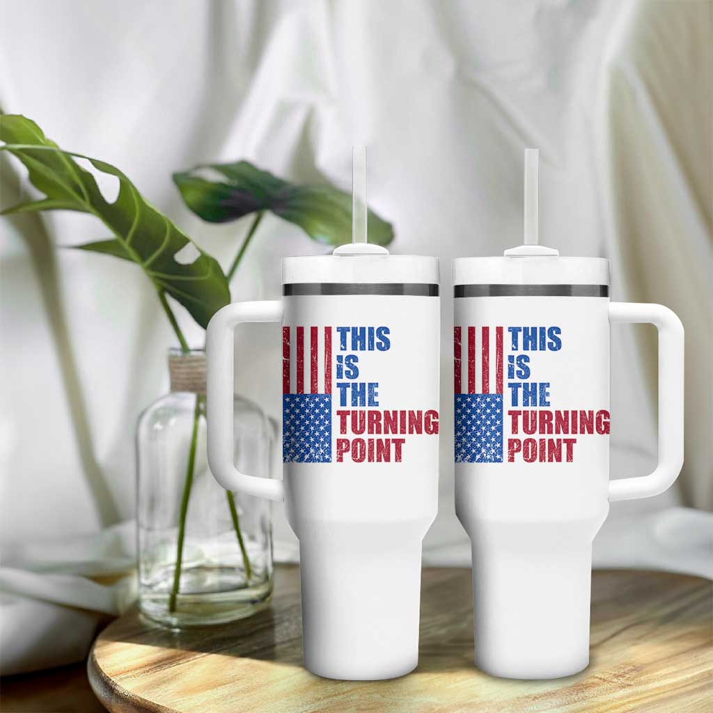 This is The Turning Point Tumbler With Handle USA Flag Patriotic Freedom Conservative - Wonder Print Shop