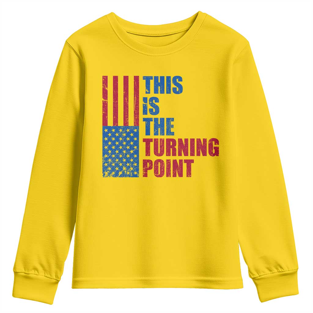 This is The Turning Point Youth Sweatshirt USA Flag Patriotic Freedom Conservative - Wonder Print Shop