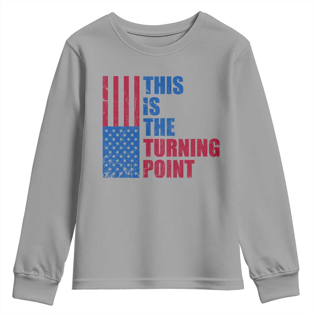 This is The Turning Point Youth Sweatshirt USA Flag Patriotic Freedom Conservative - Wonder Print Shop