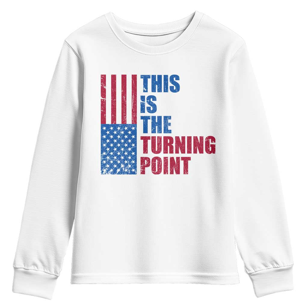This is The Turning Point Youth Sweatshirt USA Flag Patriotic Freedom Conservative - Wonder Print Shop