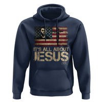 Charlie Kirk Hoodie Its All About Jesus  USA Flag Patriotic Christian - Wonder Print Shop