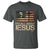 Charlie Kirk T Shirt Its All About Jesus  USA Flag Patriotic Christian - Wonder Print Shop