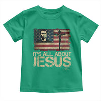 Charlie Kirk Toddler T Shirt Its All About Jesus  USA Flag Patriotic Christian - Wonder Print Shop