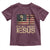 Charlie Kirk Toddler T Shirt Its All About Jesus  USA Flag Patriotic Christian - Wonder Print Shop