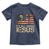 Charlie Kirk Toddler T Shirt Its All About Jesus  USA Flag Patriotic Christian - Wonder Print Shop
