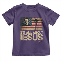 Charlie Kirk Toddler T Shirt Its All About Jesus  USA Flag Patriotic Christian - Wonder Print Shop