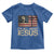 Charlie Kirk Toddler T Shirt Its All About Jesus  USA Flag Patriotic Christian - Wonder Print Shop