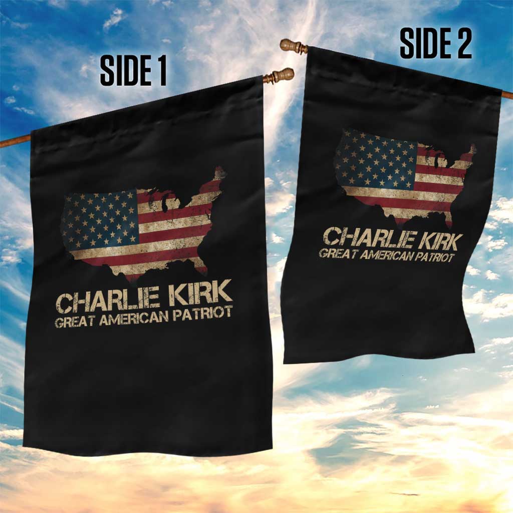 Charlie Kirk Garden Flag Great American Patriot USA Flag - Wonder Print Shop