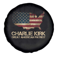 Charlie Kirk Spare Tire Cover Great American Patriot USA Flag - Wonder Print Shop