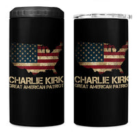 Charlie Kirk 4 in 1 Can Cooler Tumbler Great American Patriot USA Flag - Wonder Print Shop