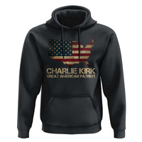 Charlie Kirk Hoodie Great American Patriot USA Flag - Wonder Print Shop