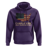 Charlie Kirk Hoodie Great American Patriot USA Flag - Wonder Print Shop