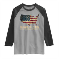 Charlie Kirk Raglan Shirt Great American Patriot USA Flag - Wonder Print Shop