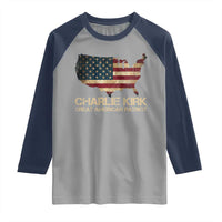 Charlie Kirk Raglan Shirt Great American Patriot USA Flag - Wonder Print Shop