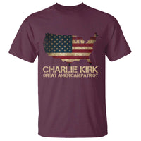 Charlie Kirk T Shirt Great American Patriot USA Flag - Wonder Print Shop