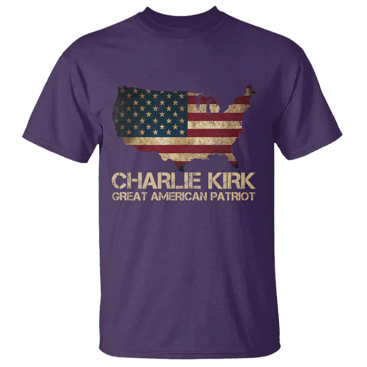 Charlie Kirk T Shirt Great American Patriot USA Flag - Wonder Print Shop