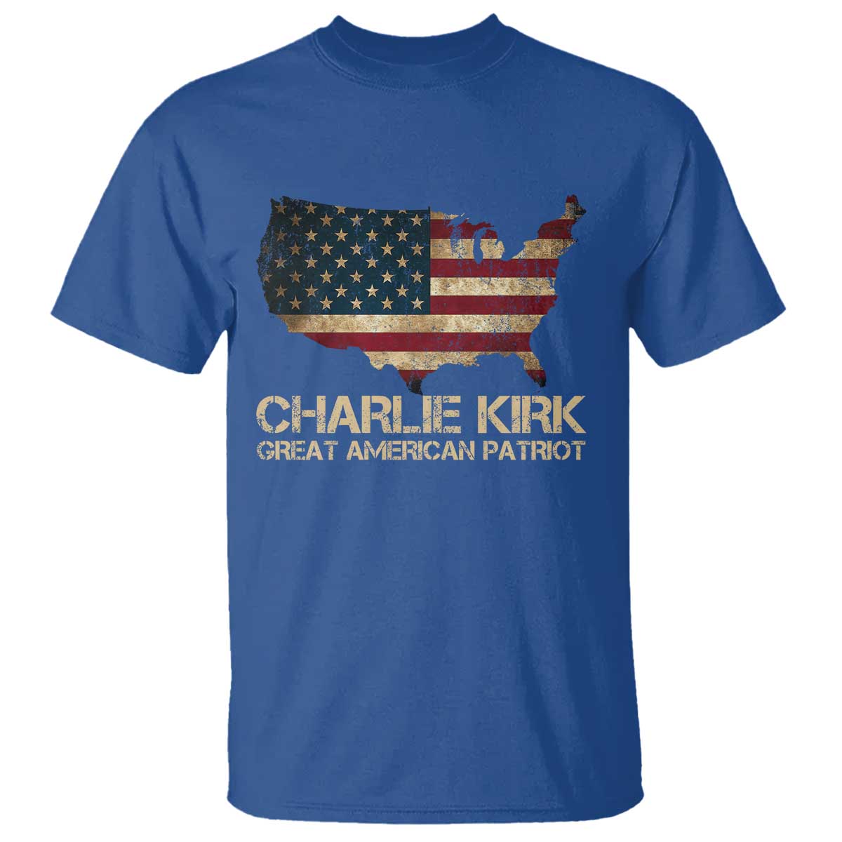Charlie Kirk T Shirt Great American Patriot USA Flag - Wonder Print Shop