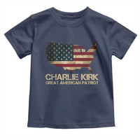 Charlie Kirk Toddler T Shirt Great American Patriot USA Flag - Wonder Print Shop