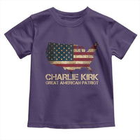 Charlie Kirk Toddler T Shirt Great American Patriot USA Flag - Wonder Print Shop