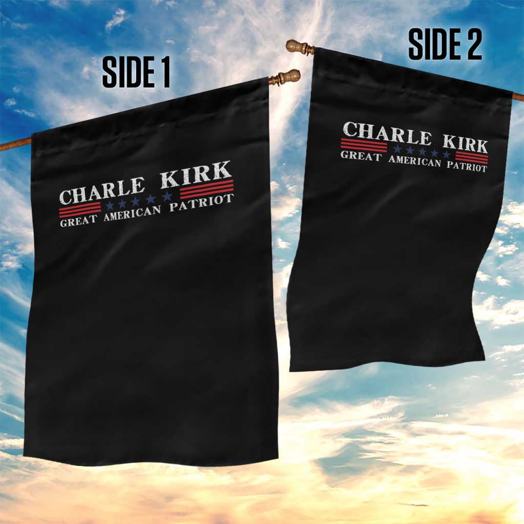 Charlie Kirk Garden Flag Great American Patriot USA Freedom Conservative - Wonder Print Shop