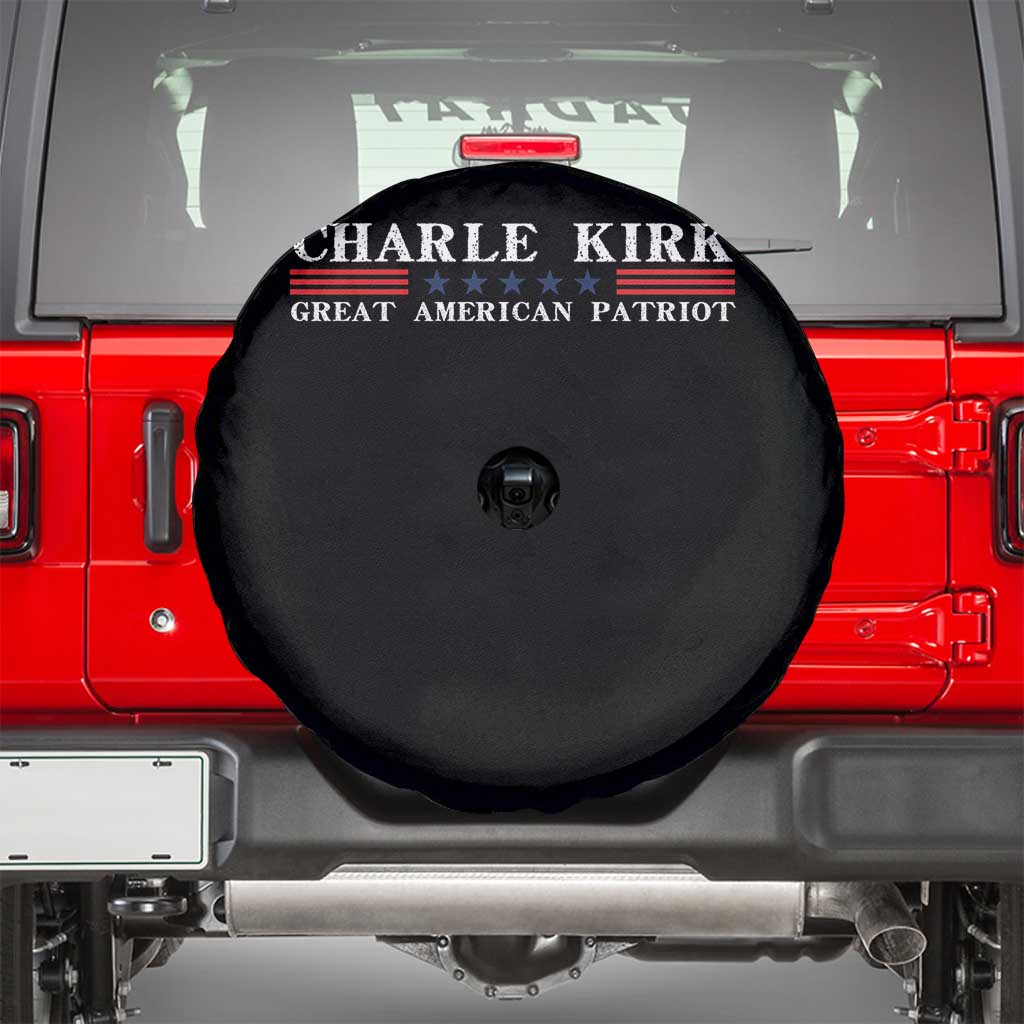 Charlie Kirk Spare Tire Cover Great American Patriot USA Freedom Conservative - Wonder Print Shop