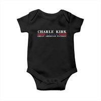Charlie Kirk Baby Onesie Great American Patriot USA Freedom Conservative - Wonder Print Shop