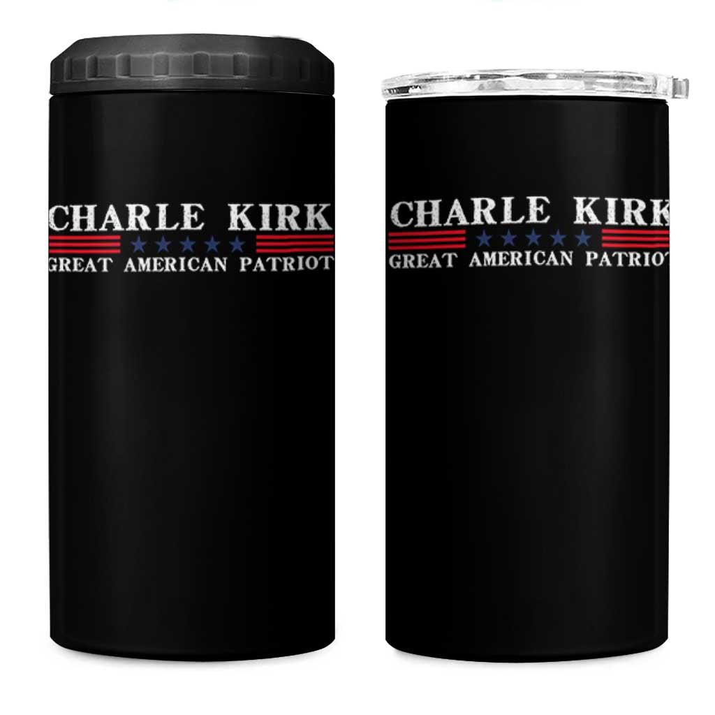 Charlie Kirk 4 in 1 Can Cooler Tumbler Great American Patriot USA Freedom Conservative - Wonder Print Shop