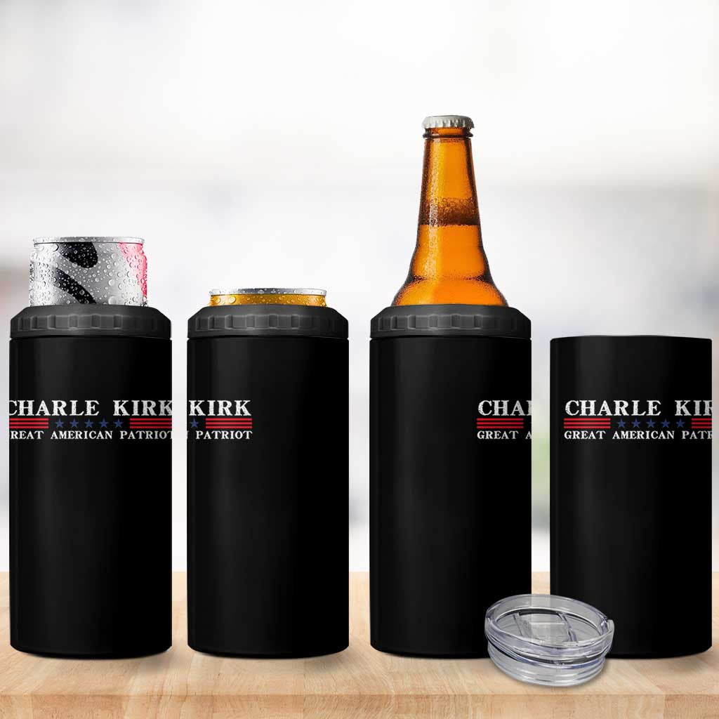 Charlie Kirk 4 in 1 Can Cooler Tumbler Great American Patriot USA Freedom Conservative - Wonder Print Shop