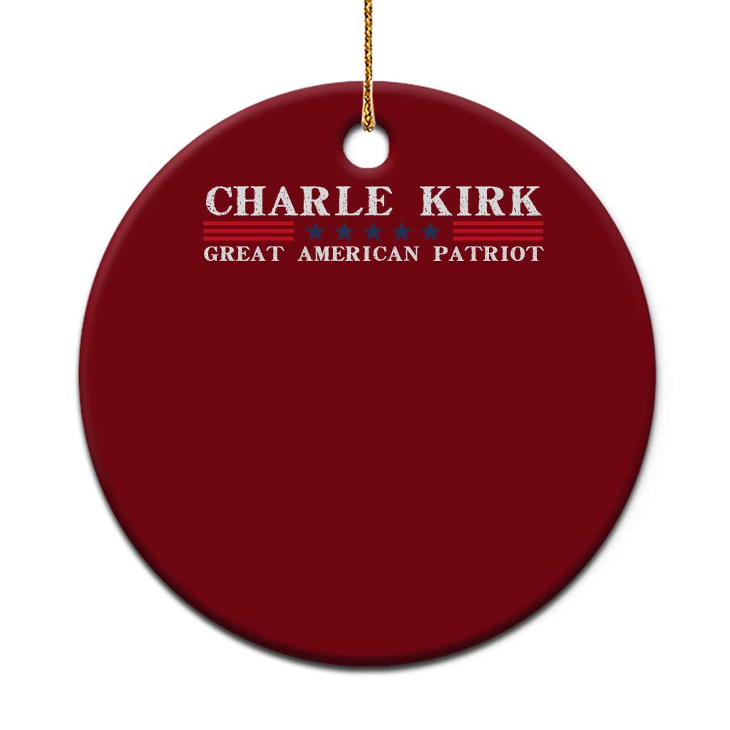 Charlie Kirk Ceramic Ornament Great American Patriot USA Freedom Conservative - Wonder Print Shop