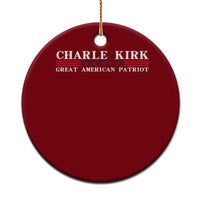 Charlie Kirk Ceramic Ornament Great American Patriot USA Freedom Conservative - Wonder Print Shop