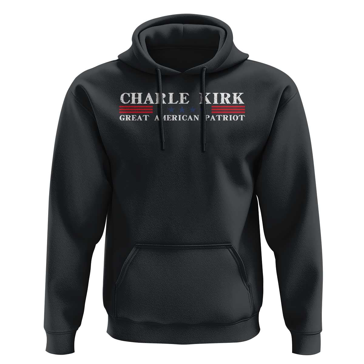 Charlie Kirk Hoodie Great American Patriot USA Freedom Conservative - Wonder Print Shop