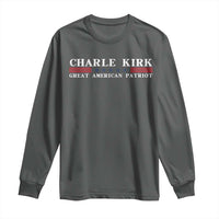 Charlie Kirk Long Sleeve Shirt Great American Patriot USA Freedom Conservative - Wonder Print Shop