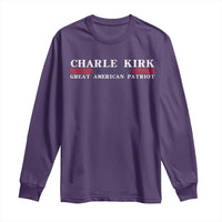 Charlie Kirk Long Sleeve Shirt Great American Patriot USA Freedom Conservative - Wonder Print Shop