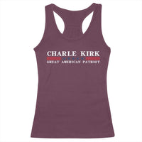 Charlie Kirk Racerback Tank Top Great American Patriot USA Freedom Conservative - Wonder Print Shop