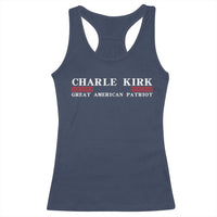 Charlie Kirk Racerback Tank Top Great American Patriot USA Freedom Conservative - Wonder Print Shop