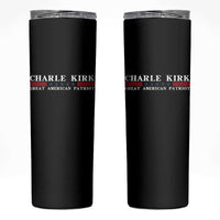 Charlie Kirk Skinny Tumbler Great American Patriot USA Freedom Conservative - Wonder Print Shop