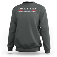 Charlie Kirk Sweatshirt Great American Patriot USA Freedom Conservative - Wonder Print Shop