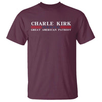 Charlie Kirk T Shirt Great American Patriot USA Freedom Conservative - Wonder Print Shop