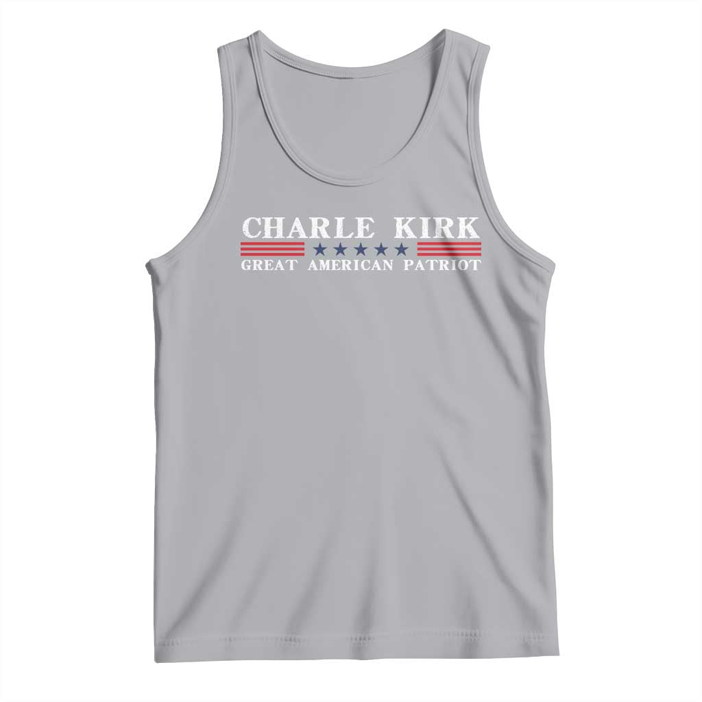 Charlie Kirk Tank Top Great American Patriot USA Freedom Conservative - Wonder Print Shop