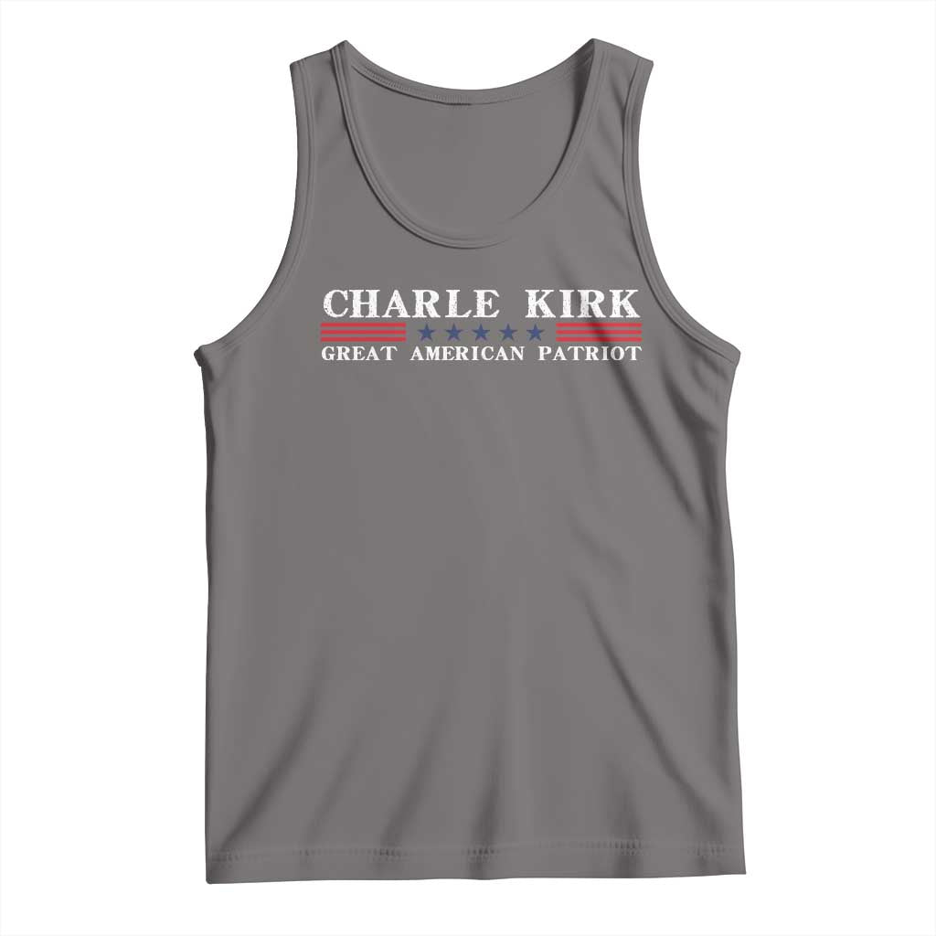 Charlie Kirk Tank Top Great American Patriot USA Freedom Conservative - Wonder Print Shop