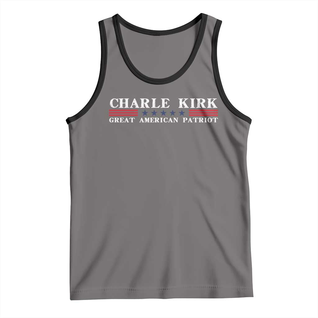 Charlie Kirk Tank Top Great American Patriot USA Freedom Conservative - Wonder Print Shop