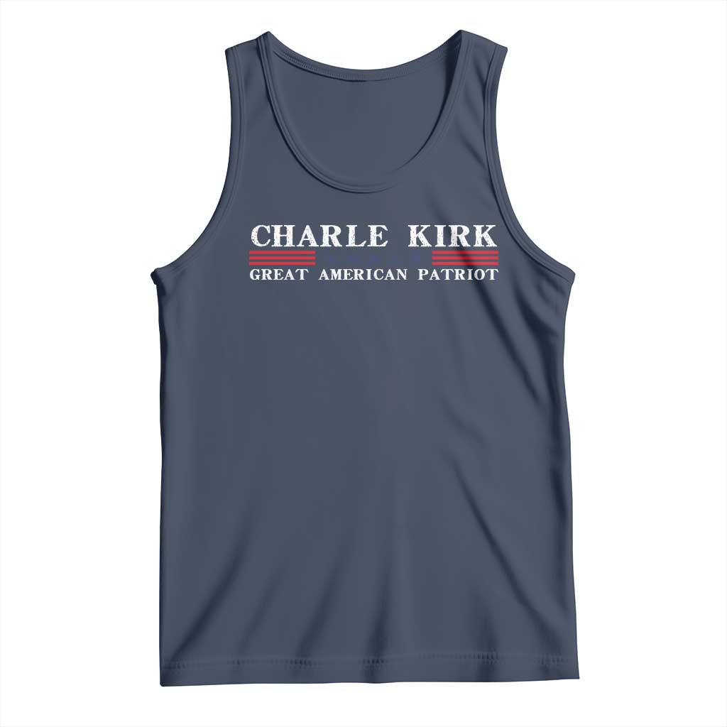 Charlie Kirk Tank Top Great American Patriot USA Freedom Conservative - Wonder Print Shop