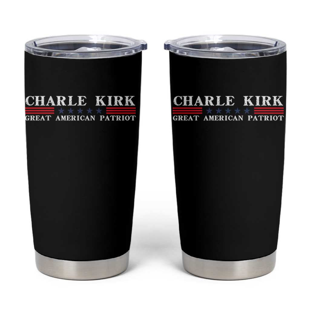Charlie Kirk Tumbler Cup Great American Patriot USA Freedom Conservative - Wonder Print Shop
