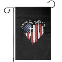 Charlie Kirk Memorial Garden Flag Battle Cry Erika Kirk Christian USA Flag Cross - Wonder Print Shop