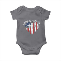 Charlie Kirk Memorial Baby Onesie Battle Cry Erika Kirk Christian USA Flag Cross - Wonder Print Shop