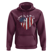 Charlie Kirk Memorial Hoodie Battle Cry Erika Kirk Christian USA Flag Cross - Wonder Print Shop