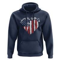 Charlie Kirk Memorial Hoodie Battle Cry Erika Kirk Christian USA Flag Cross - Wonder Print Shop